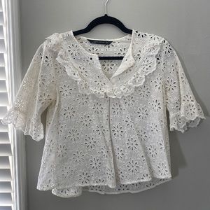 Romantic white Zara blouse